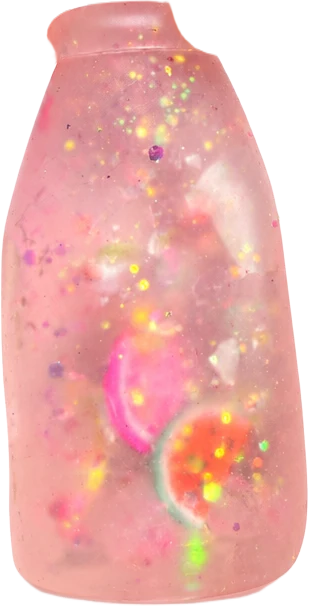 Glitter milk bottle